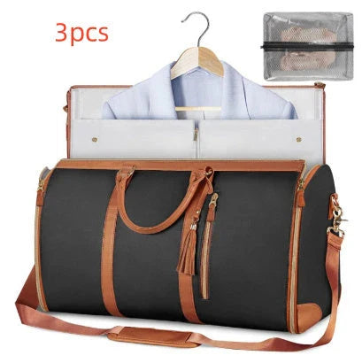 Versatile travel duffel bag for women with waterproof and foldable design, available in various color options