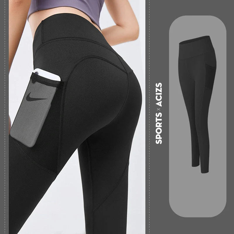 Women's yoga pants with pocket for gym and fitness in various colours