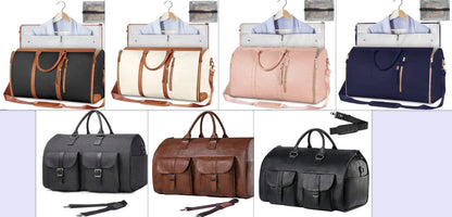 Versatile travel duffel bag for women with waterproof and foldable design, available in various color options