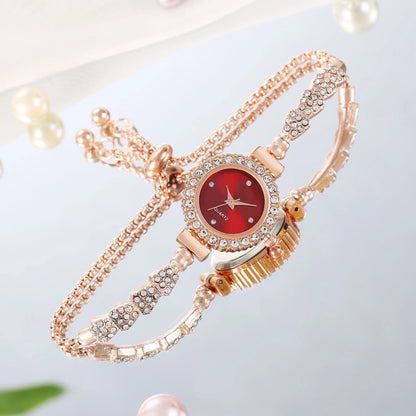 Gold Fine Strap Ladies Watch with jewellery buckle in six colours