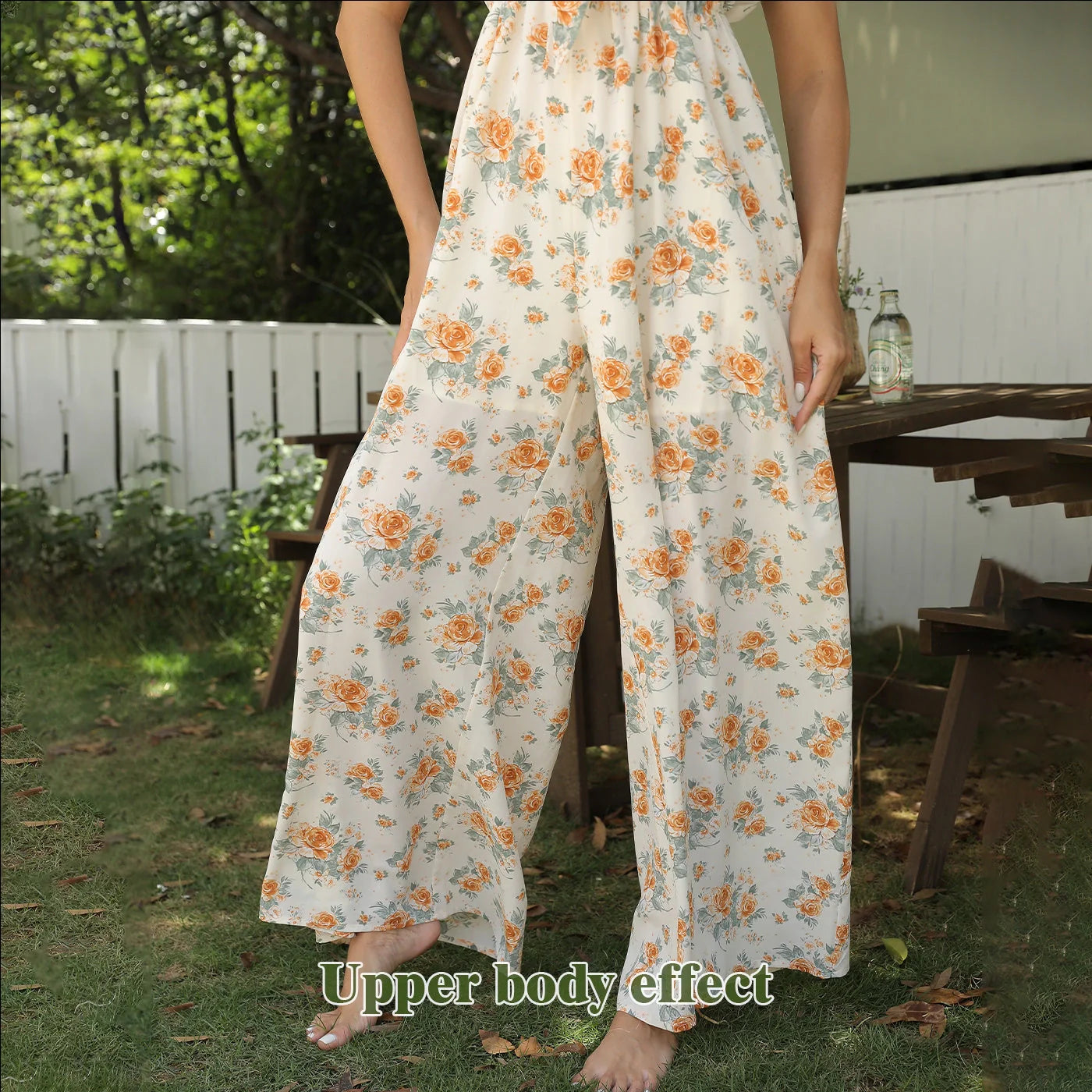 Women's simple printed polyester dress in white, available in sizes S to 4XL