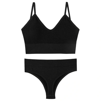Wireless French triangle cup bra set for small chest push-up in various colours