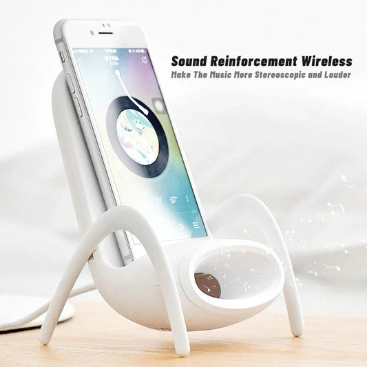 Premium wireless charging station with stylish phone stand in white and black colours