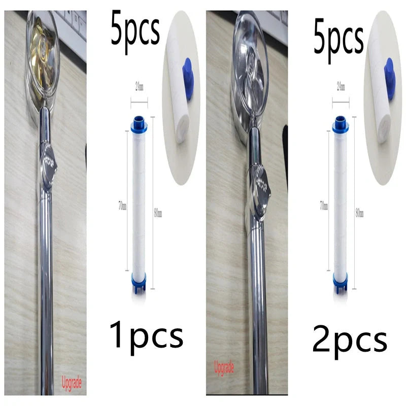 Turbo Propeller Shower Head in various colours with 360-degree fan extension