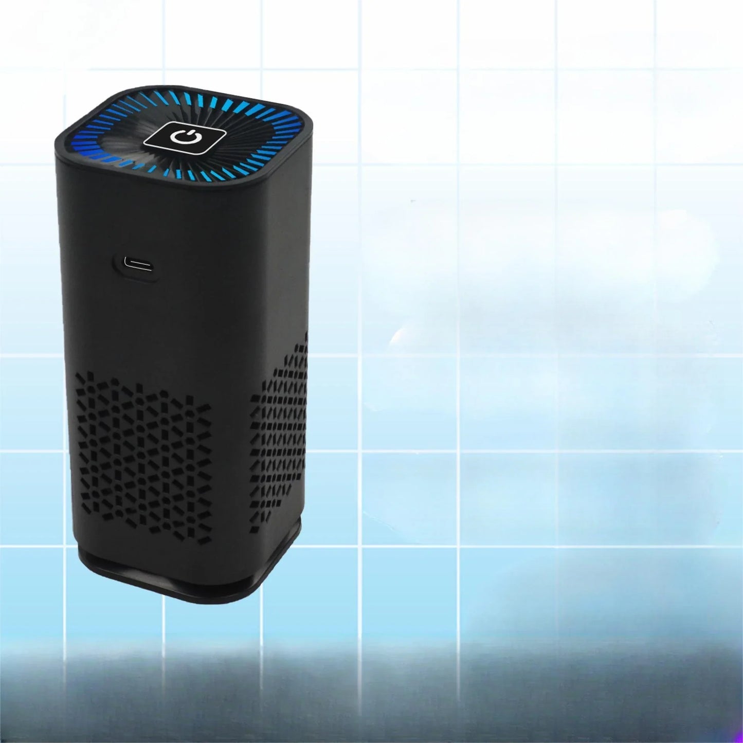 Powerful car air purifier with negative ion generator, designed to remove dust, smoke, and odors for a fresher in-car experience.
