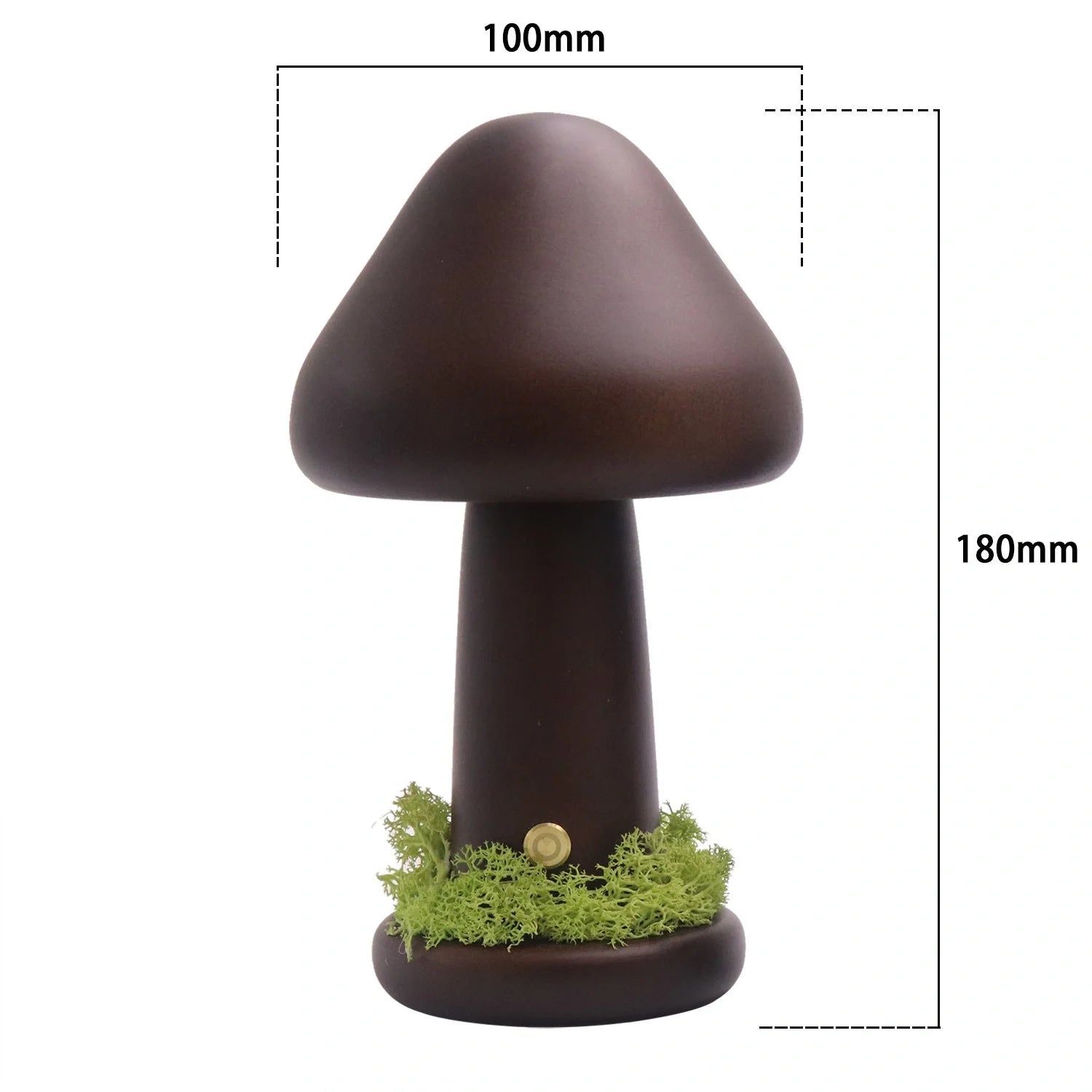 Twisted Mushroom Night Light in beech wood with USB charging