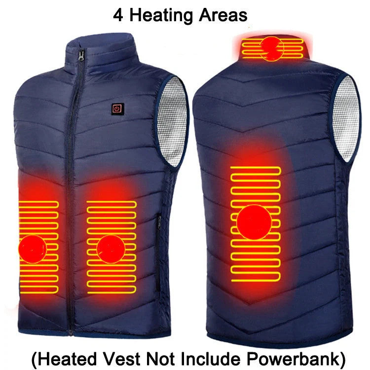 USB Heating Jacket with adjustable temperature settings and multiple heating zones