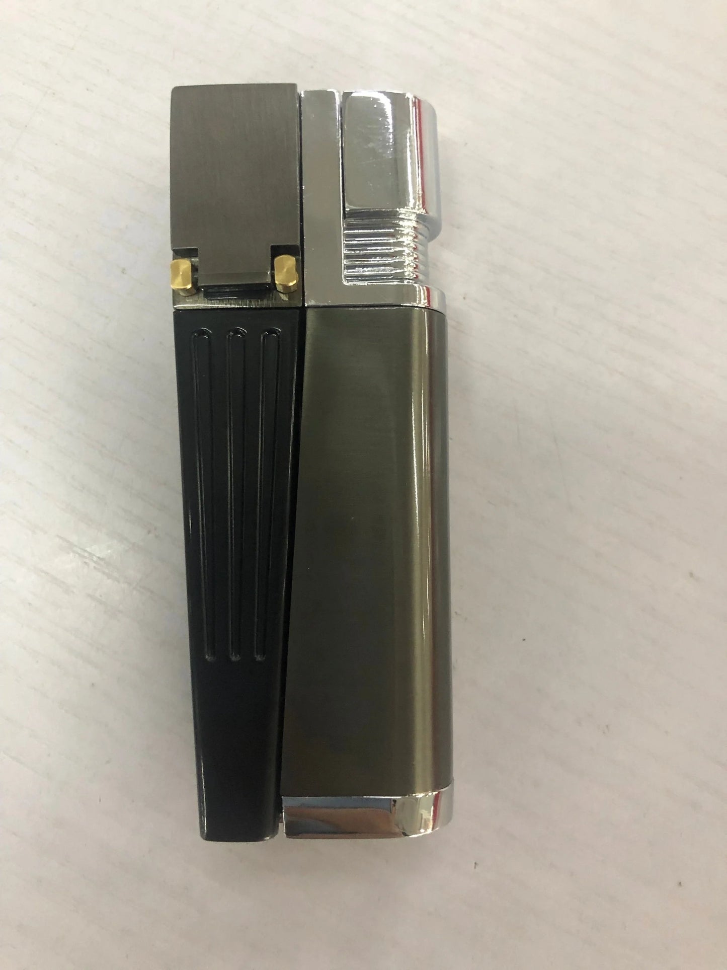 Foldable metal pipe lighter with stash compartment - eco-friendly smoking gadget
