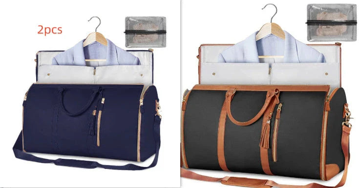 Versatile travel duffel bag for women with waterproof and foldable design, available in various color options