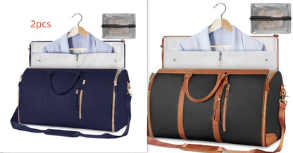 Versatile travel duffel bag for women with waterproof and foldable design, available in various color options