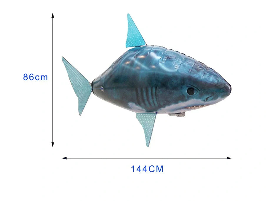 Remote Control Shark Toys Air Swimming Fish in vibrant colours, ready for indoor play