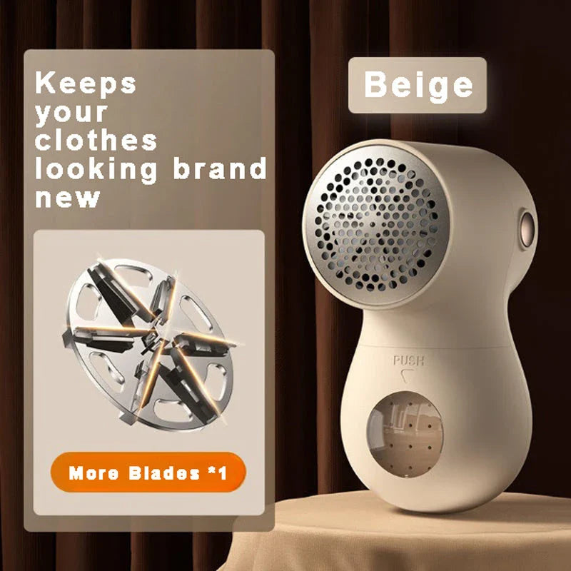 Fabric Lint Remover - Electric Hairball Trimmer with Smart LED Display and USB Charging