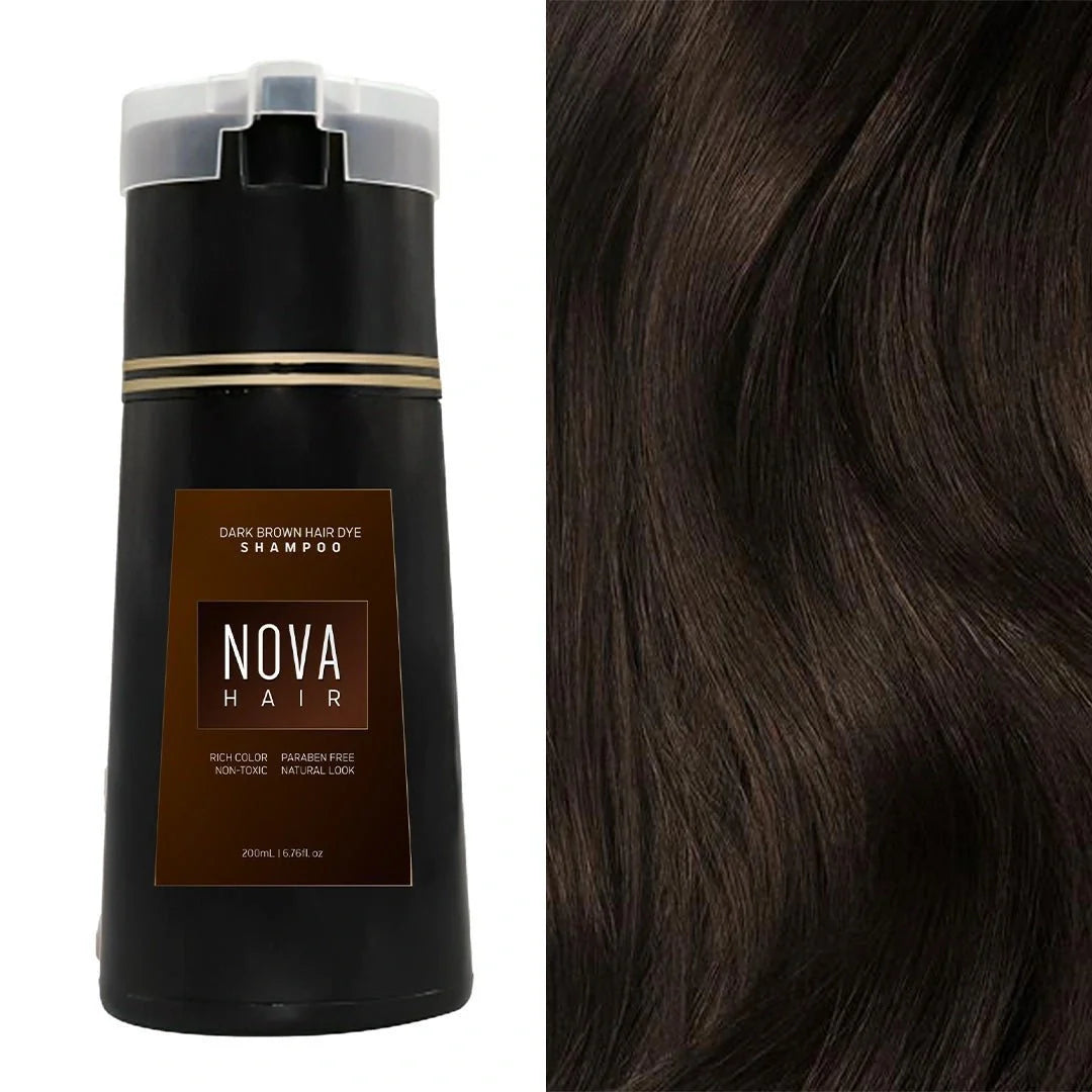 3-in-1 Hair Dye Shampoo for quick grey coverage and hair nourishment
