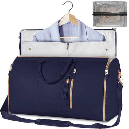 Versatile travel duffel bag for women with waterproof and foldable design, available in various color options