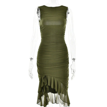 Sleeveless slim-fit mini dress in a variety of vibrant colors, perfect for summer style and comfort