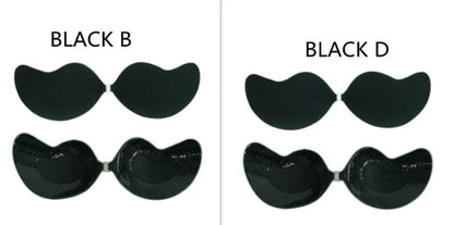 Lala Goddess Mango Cup deep V invisible bra in black and flesh colors