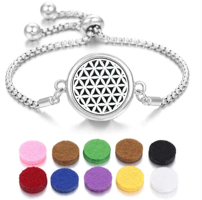 Stylish Aromatherapy Bracelet with Essential Oil Diffuser in various designs