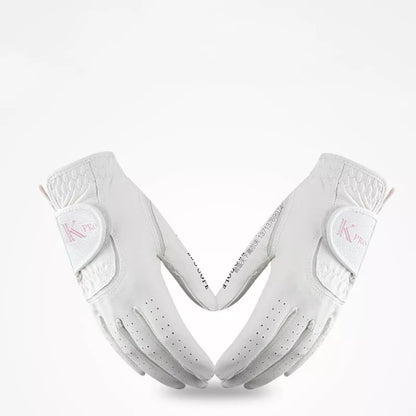 Women's microfiber golf gloves with anti-skid palm and breathable design