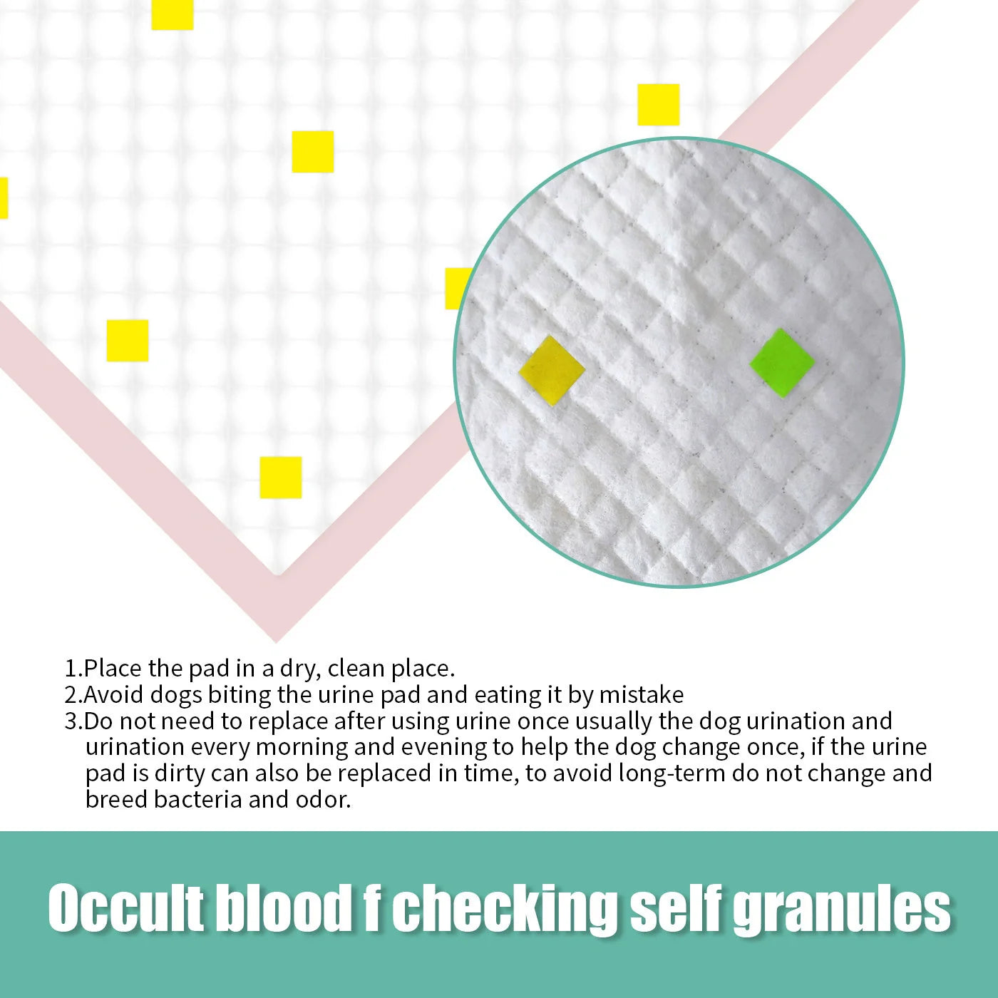 Premium dog detection urine pads, 10-pack, for clean and dry floors
