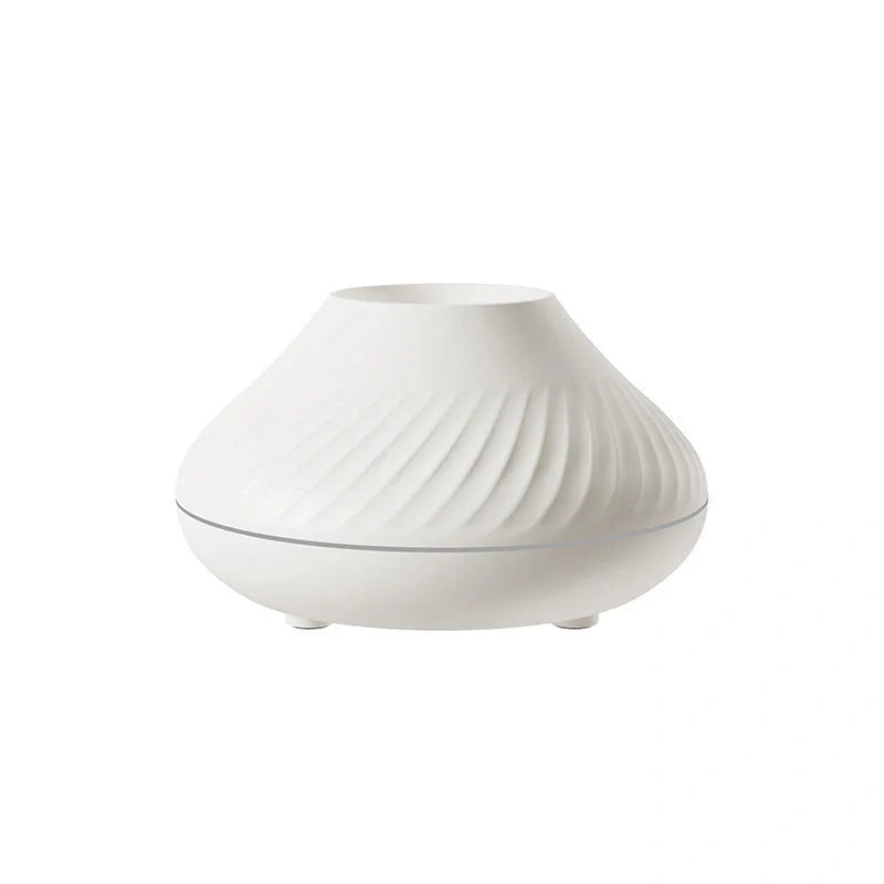 Volcanic Flame Aroma Diffuser with LED light and 130ml capacity in beige and black