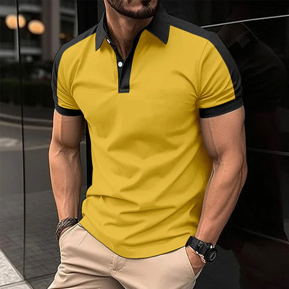 Premium short sleeve polo shirts for men in a variety of vibrant colors and sizes