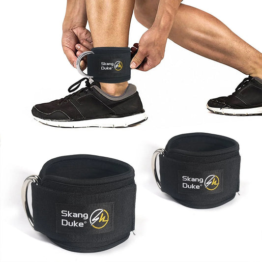 Leg Muscle Trainer with neoprene ankle cuff for gym workouts