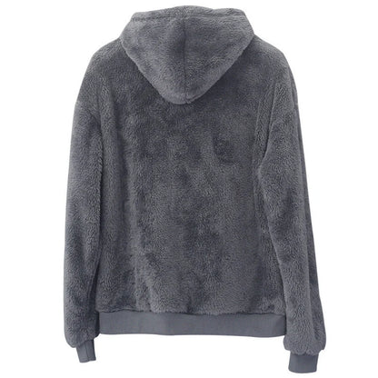 A cosy, velvet-lined hooded jumper with pockets for men, available in a range of classic colours.