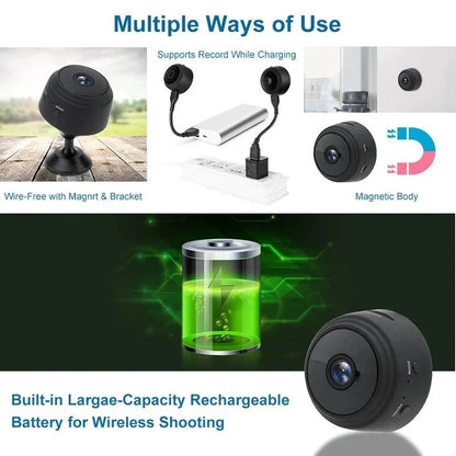 A9 Magnetic Suction Security Camera with HD and infrared night vision features