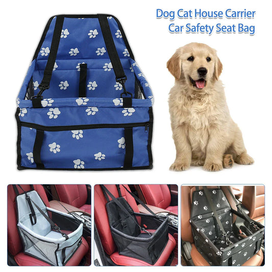 Robust pet car seat cover with double-layer protection, made of high-quality polyester and Oxford cloth for durability and comfort