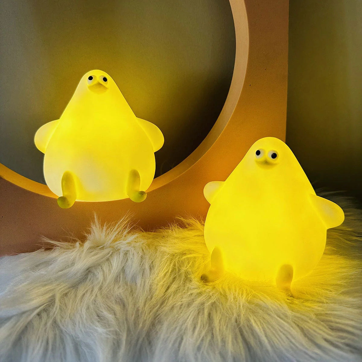 Adorable silicone seagull night light with USB charging for kids' rooms