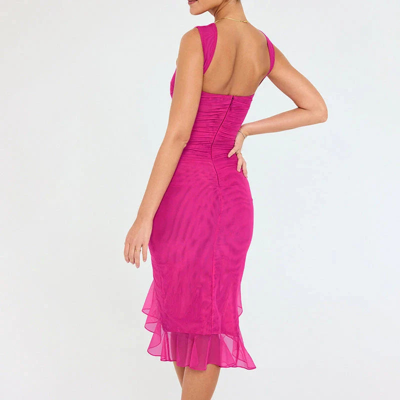 Sleeveless slim-fit mini dress in a variety of vibrant colors, perfect for summer style and comfort