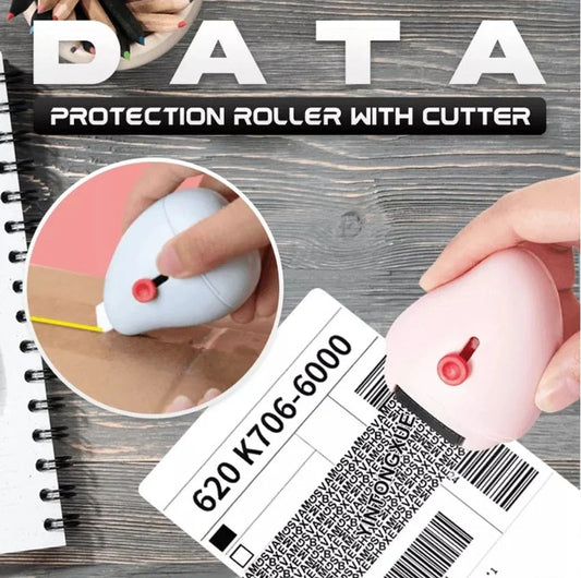 Confidentiality Seal Roller in various colours with plastic unpacking knife for privacy protection