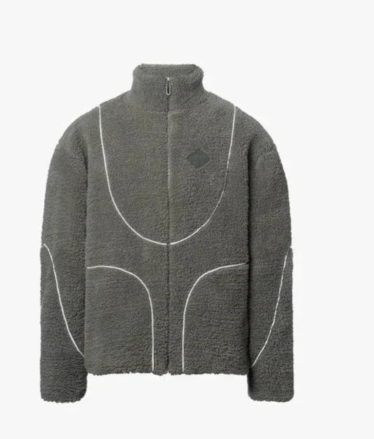 Men's stylish hooded zipper jacket with premium patchwork design in various colors