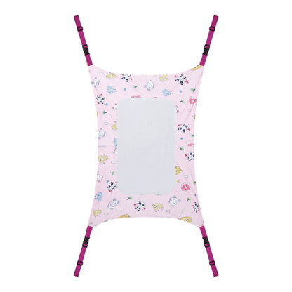 Portable baby crib hammock made of soft crushed velour in various colors to help reduce SIDS and flat head syndrome