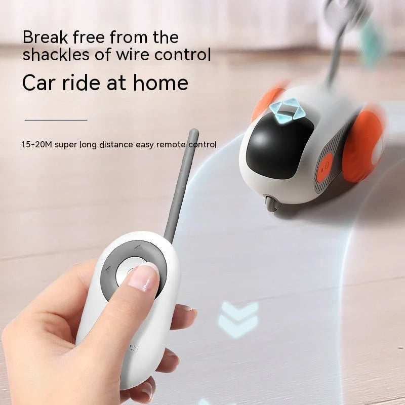 Wireless Interactive Cat Toy Car with Remote Control - Engaging Feline Fun