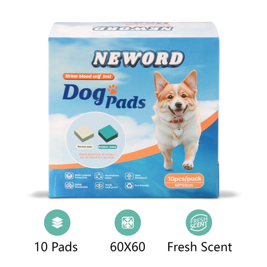 Premium dog detection urine pads, 10-pack, for clean and dry floors