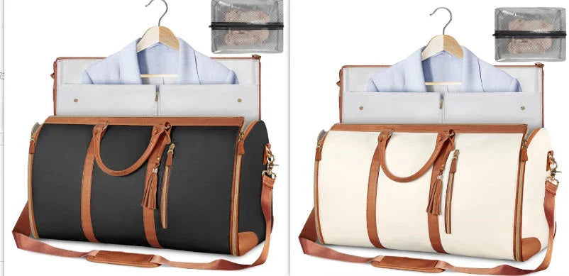 Versatile travel duffel bag for women with waterproof and foldable design, available in various color options