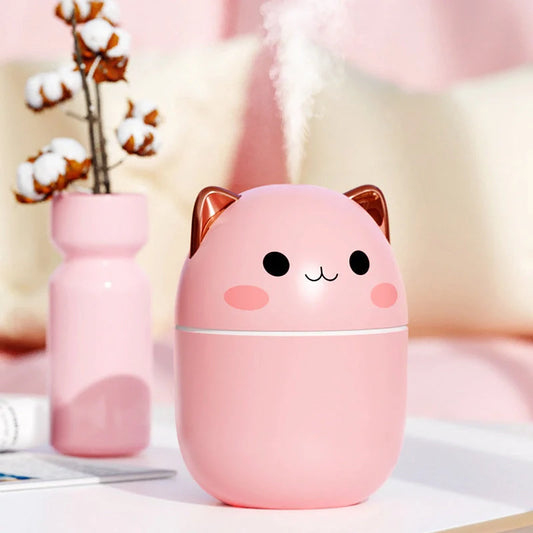 USB Car Aromatherapy Humidifier with soothing ambient light, perfect for relaxing drives