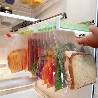 Refrigerator Bag Organizer: Adjustable, Durable Fridge Storage Solution for Zippered Bags and Meal Prep Containers