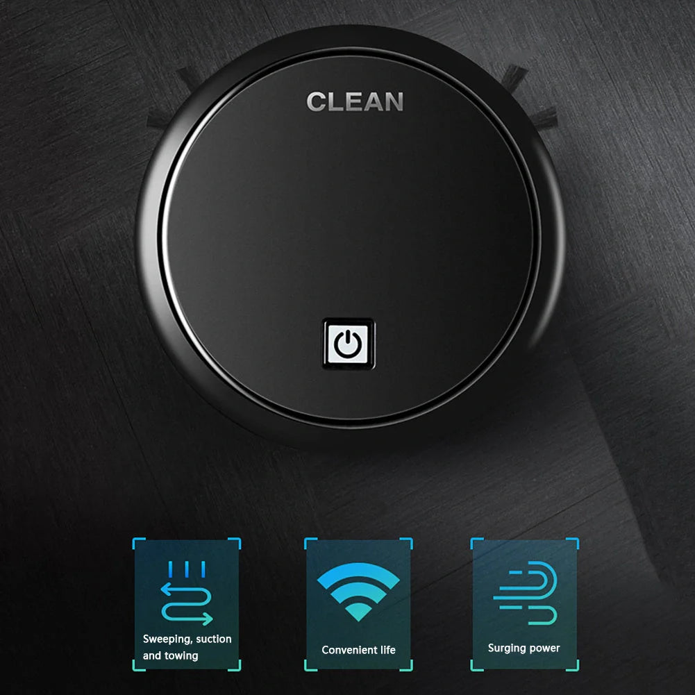 3-in-1 Robot Vacuum Cleaner with smart sensor and 1800Pa suction