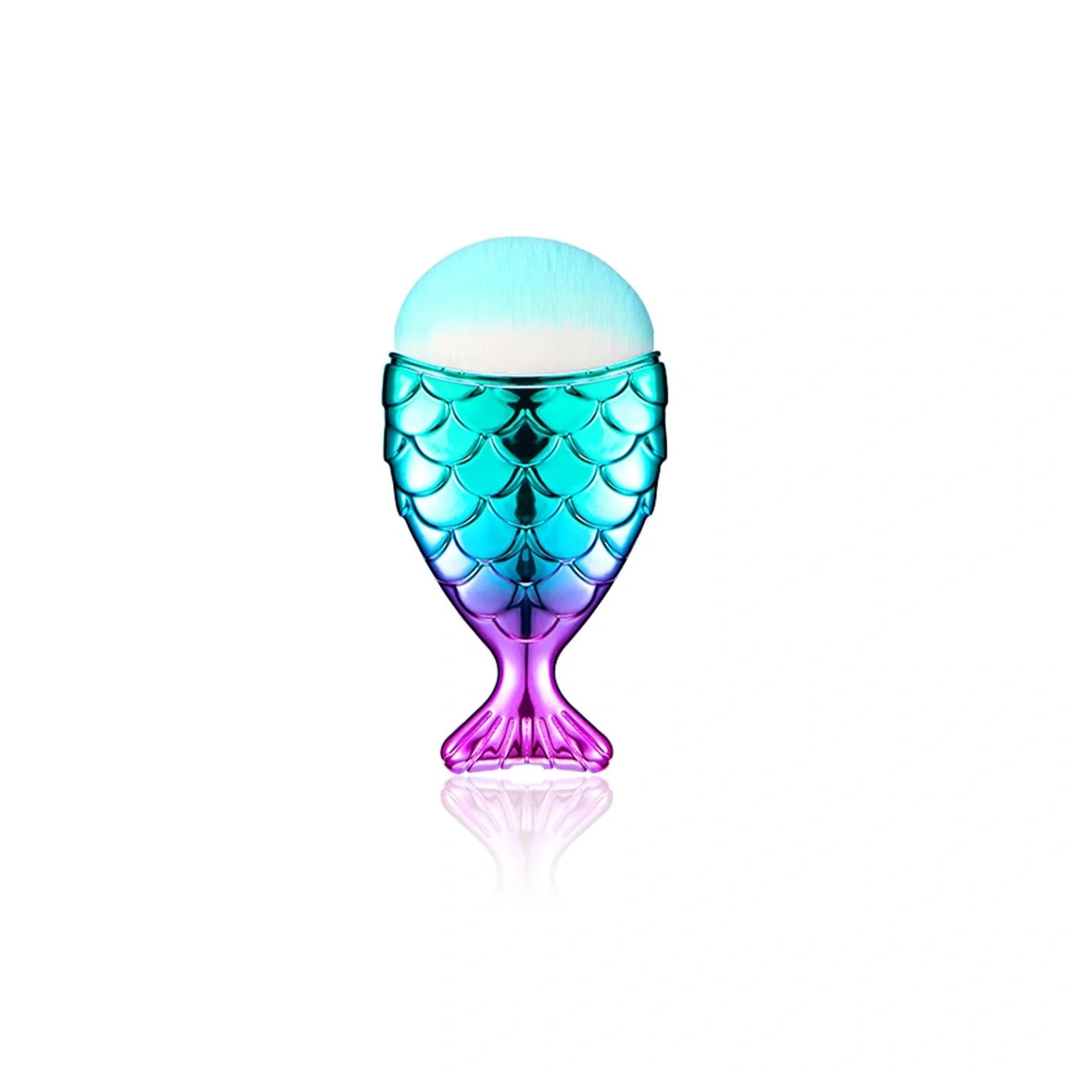 11-piece mermaid themed makeup brush set with synthetic fibres for flawless application