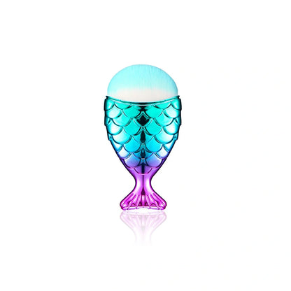 11-piece mermaid themed makeup brush set with synthetic fibres for flawless application