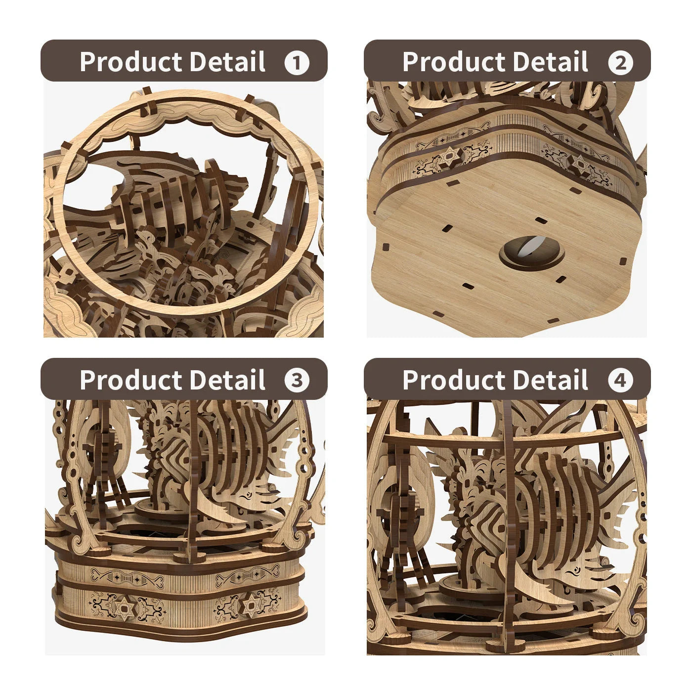 Fashion Simple Oak Oasis Shape Puzzle Toys - Educational wooden puzzle for children