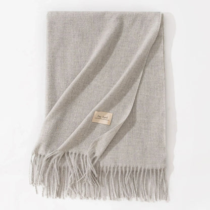 Elegant artificial cashmere scarf for women in various colors, perfect for winter warmth and style.
