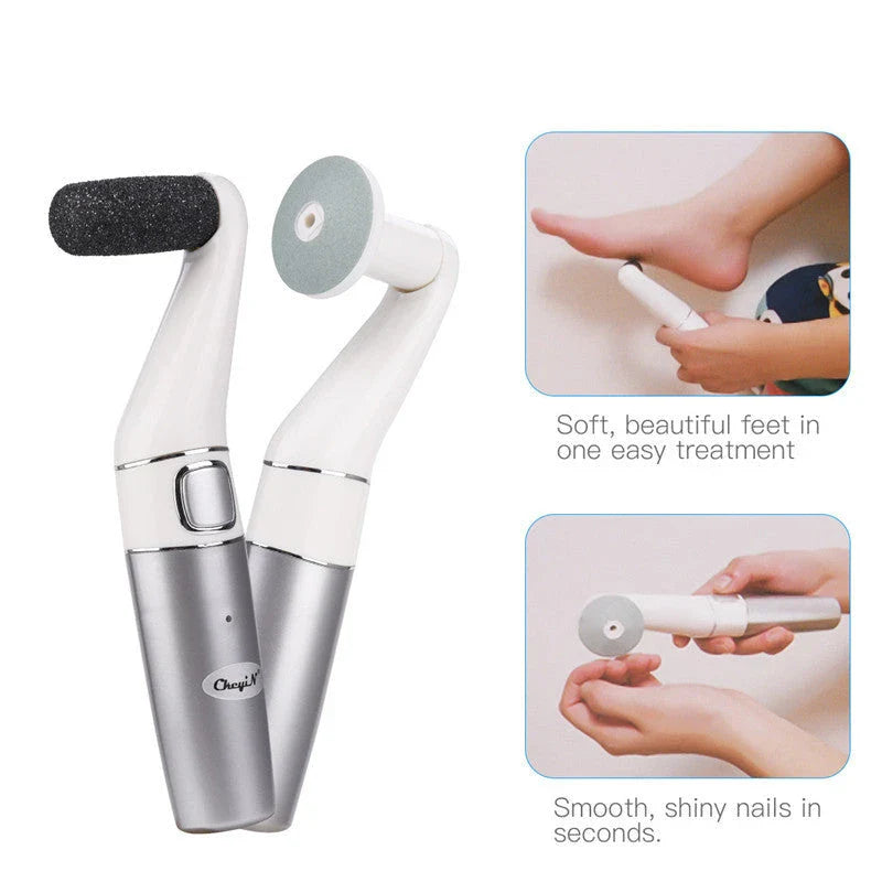 Premium Electric Foot Grinder with Interchangeable Rollers for Callus Removal and Nail Care