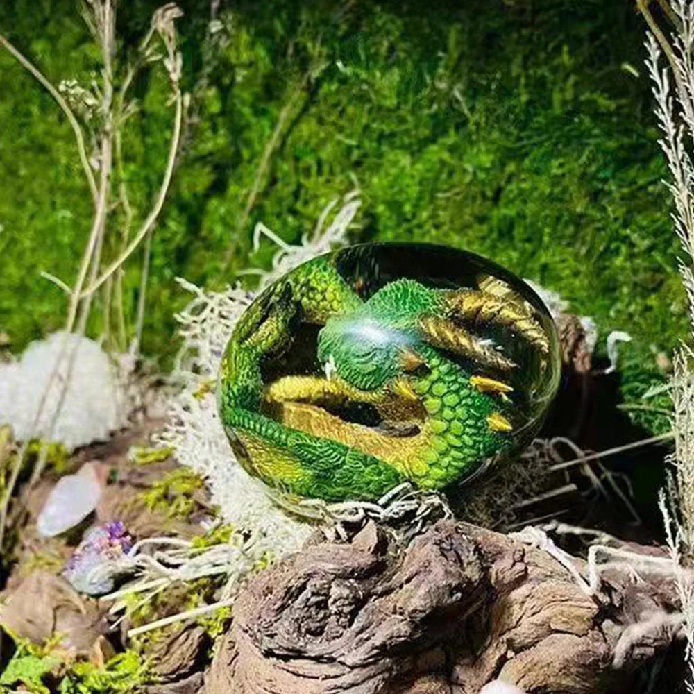 Lava Dragon Egg Desktop Decoration Dinosaur Egg Resin Crafts in various colours