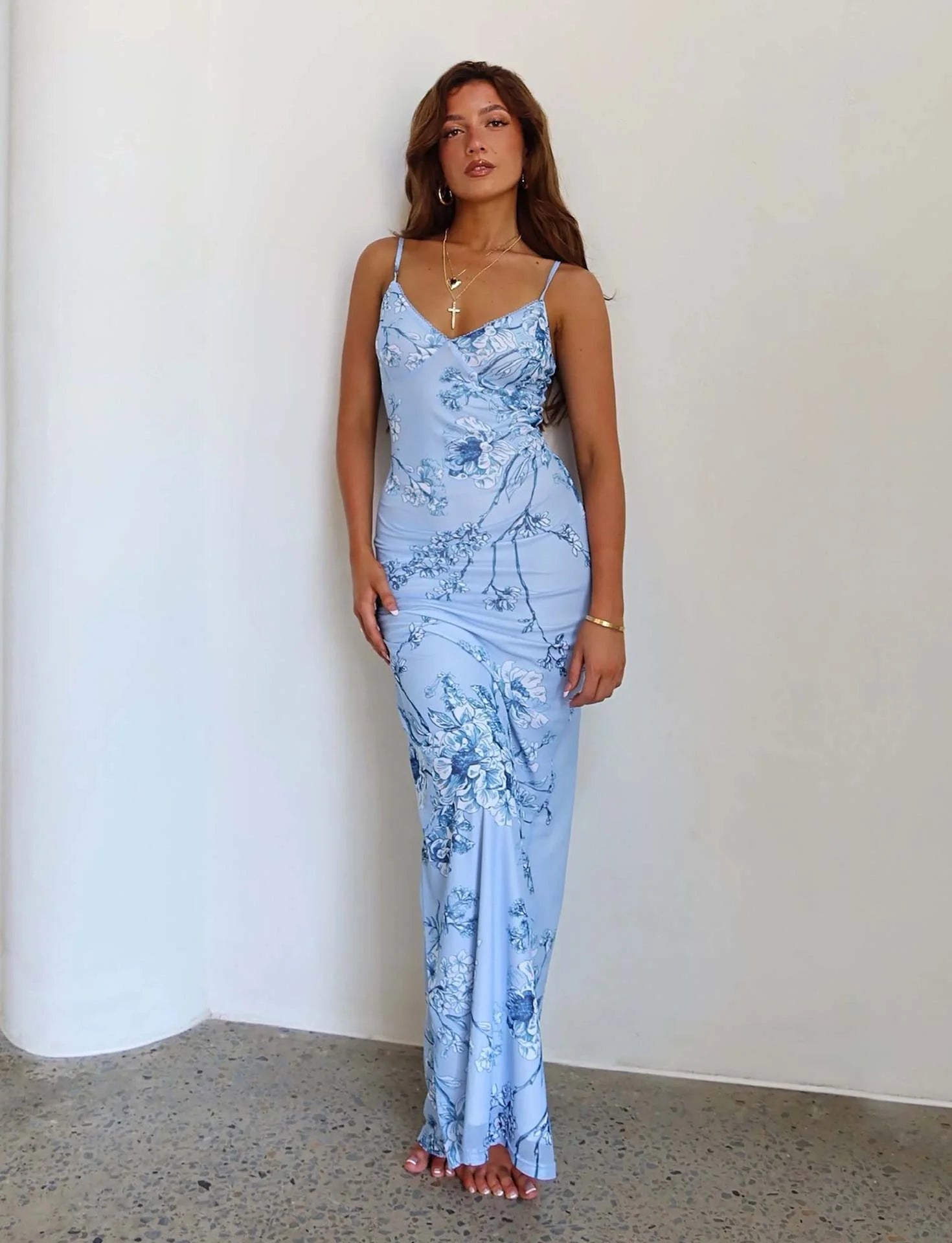 Y2K slim fit floral print slip dress with adjustable suspenders in various colours