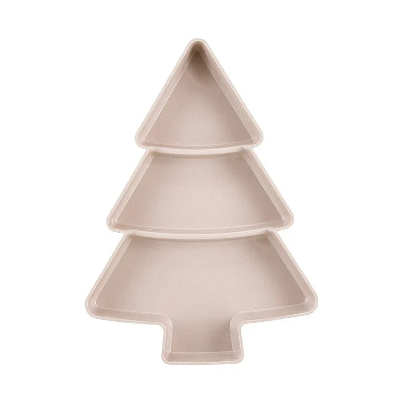 Festive Christmas Tree Ceramic Plates - Set of 4 Featuring Elegant Bone China Construction and Whimsical Tree Design
