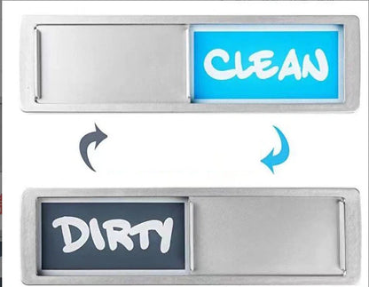 Dishwasher magnet clean dirty sign with adhesive metal plate, waterproof and tear-proof