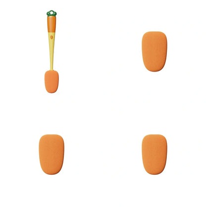 3-in-1 multifunctional cleaning brush set with carrot design for efficient kitchen cleaning